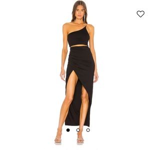Superdown Lydia Maxi Skirt Set in Black